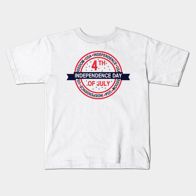 4th of July Independence Day Kids T-Shirt by Grenfell Designs